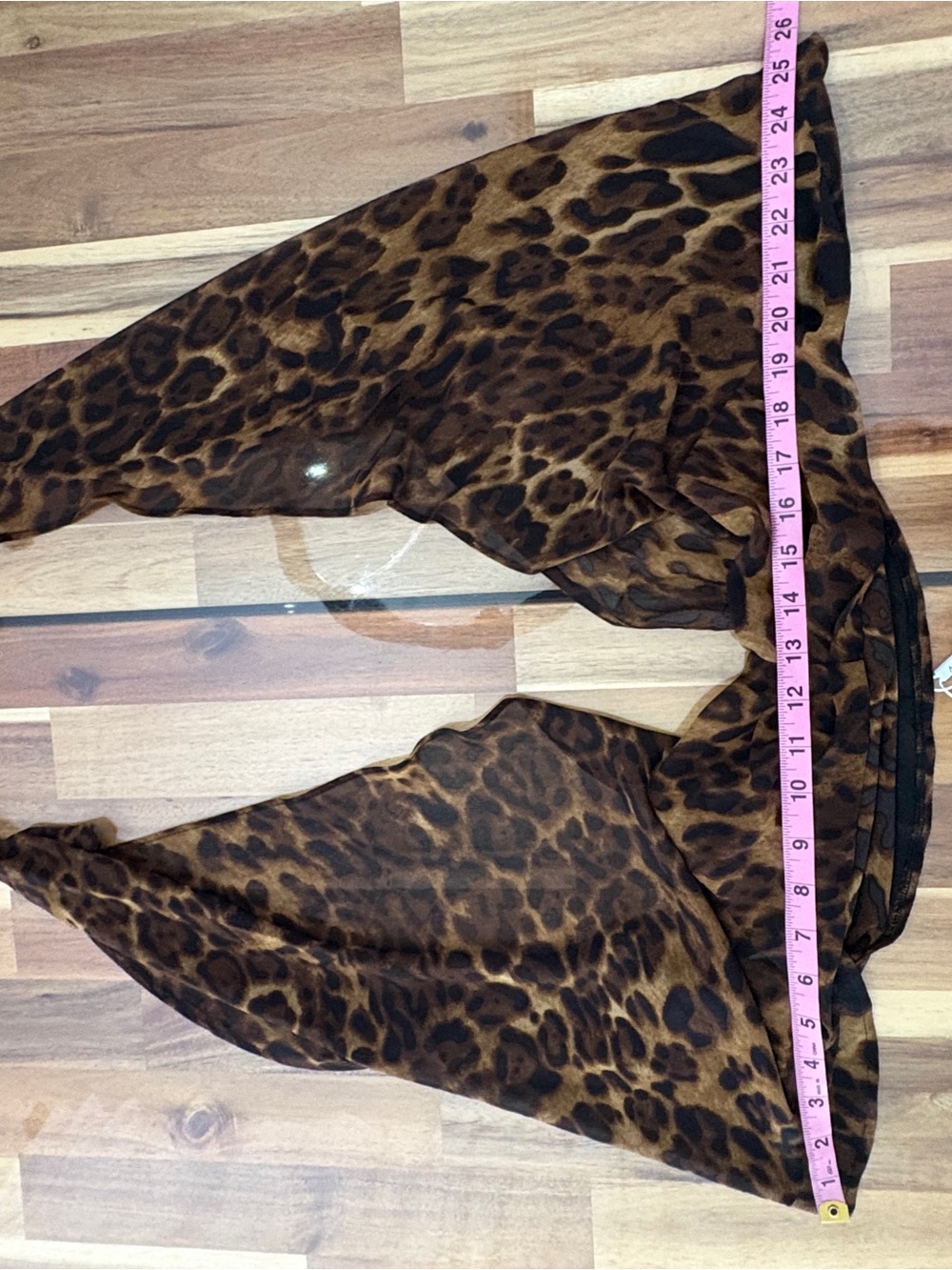 NWT Naked Wardrobe Sz XL Leopard Print Sheer Chiffon Halter Top - Picture 10 of 14